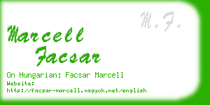 marcell facsar business card